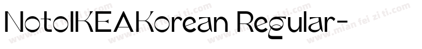 NotoIKEAKorean Regular字体转换